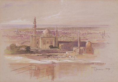 Agra-Moschee, Kairo, 1849 von Edward Lear